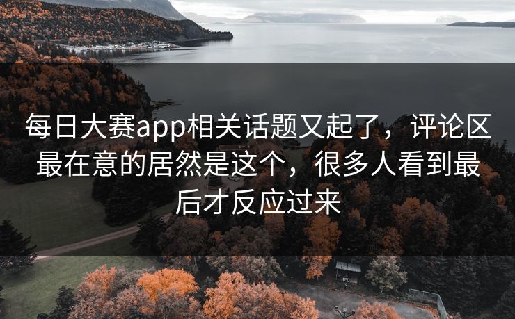 每日大赛app相关话题又起了，评论区最在意的居然是这个，很多人看到最后才反应过来