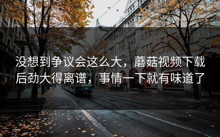 没想到争议会这么大，蘑菇视频下载后劲大得离谱，事情一下就有味道了